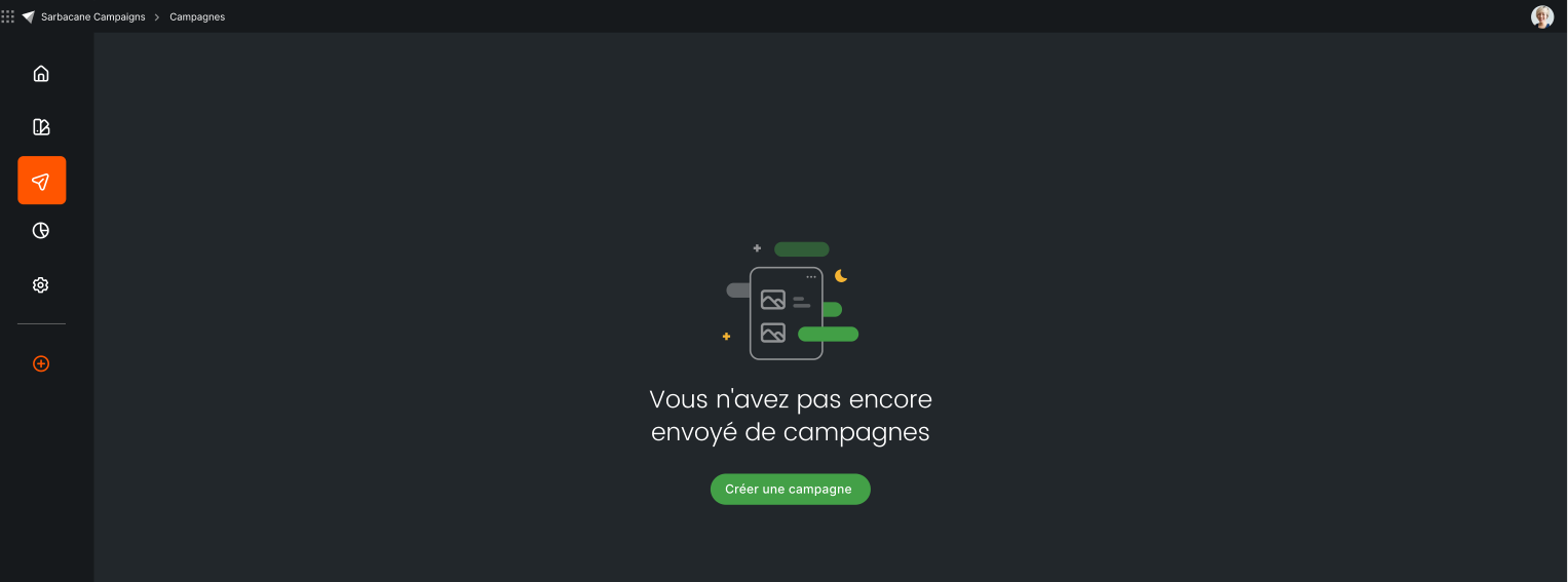 pas de campagnes envioyées